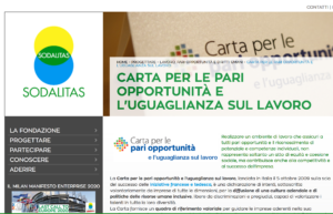immagine del sito di Fondazione Sodalitas che parla della Carta delle Pari Opportunità