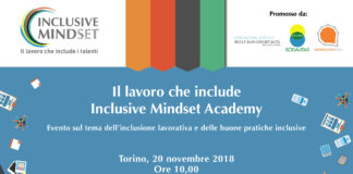 Locandina incontro Inclusive Mindset 20 Novembre 2018 Torino